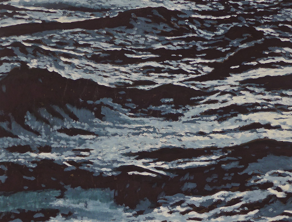 Large Sea No.3 (2007). Acrylic on paper, 54 x 71 cm.